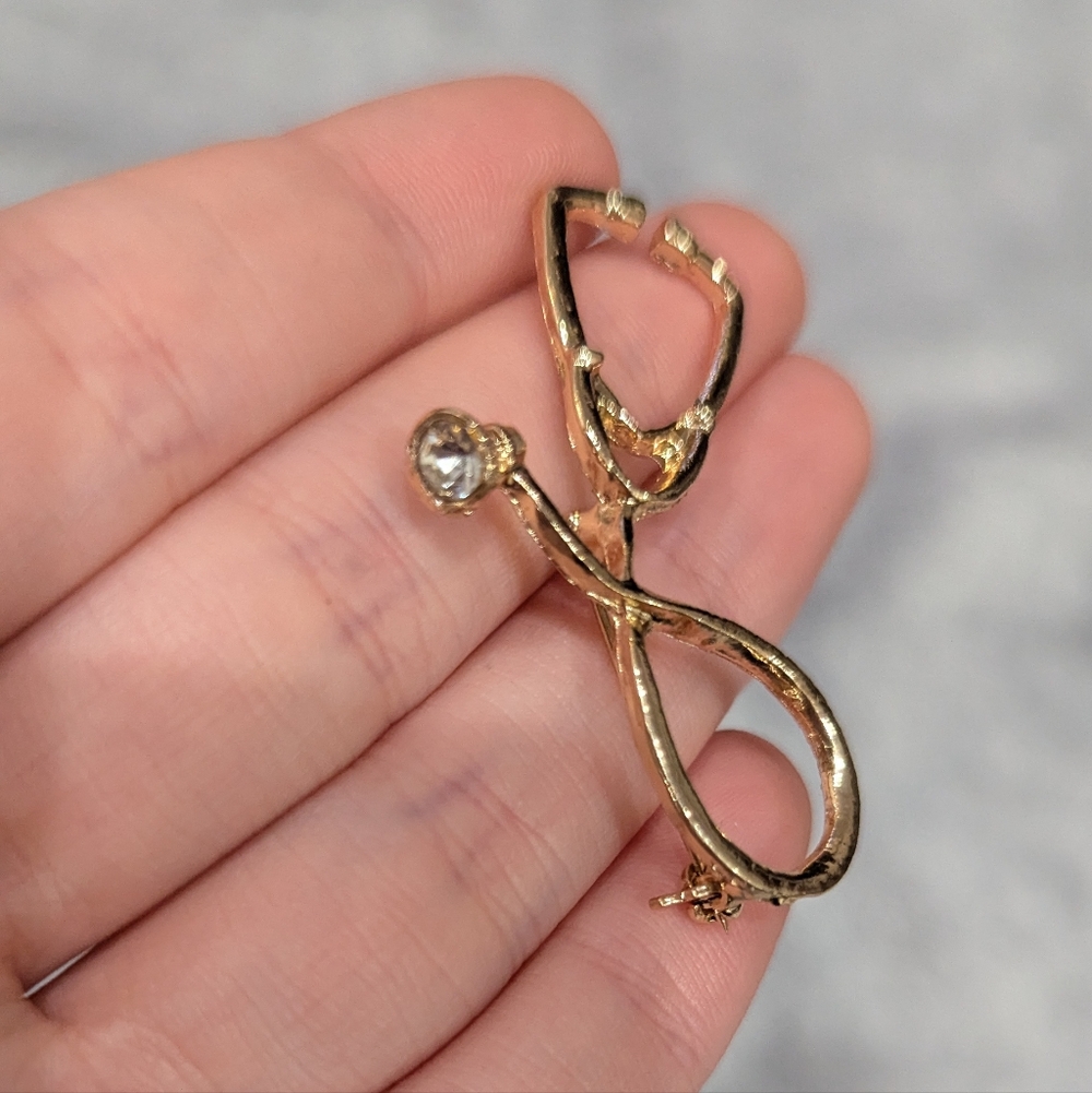 Set Of 2 Silver and Gold Stethoscope Pins Gifts For Doctors/PAs/Nurses - Picture 5 of 7